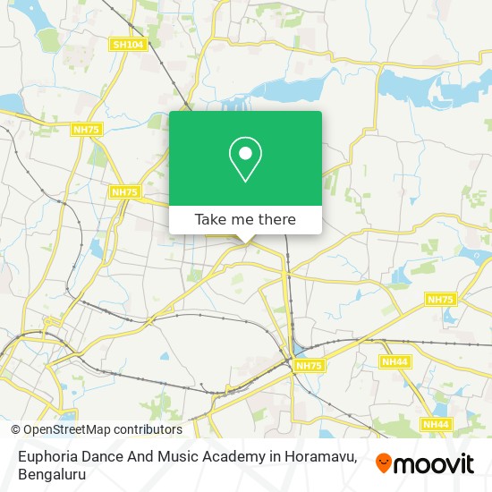 Euphoria Dance And Music Academy in Horamavu map