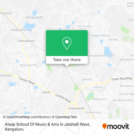 Alaap School Of Music & Arts in Jalahalli West map
