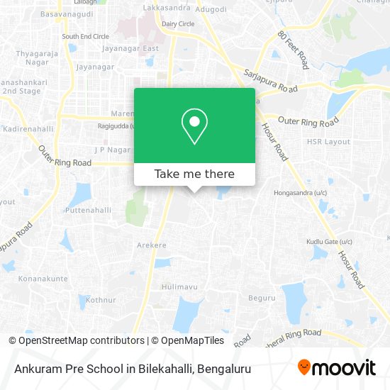 Ankuram Pre School in Bilekahalli map