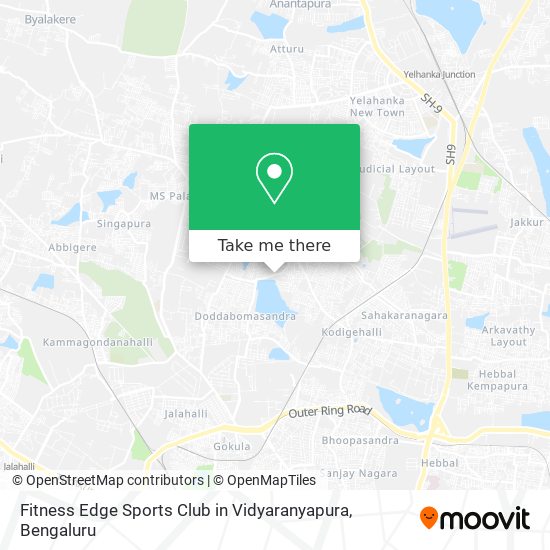 Fitness Edge Sports Club in Vidyaranyapura map