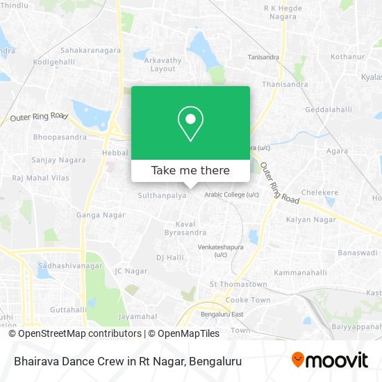 Bhairava Dance Crew in Rt Nagar map