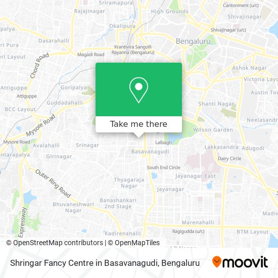 Shringar Fancy Centre in Basavanagudi map