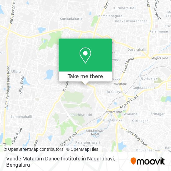 Vande Mataram Dance Institute in Nagarbhavi map