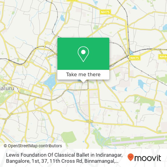 Lewis Foundation Of Classical Ballet in Indiranagar, Bangalore, 1st, 37, 11th Cross Rd, Binnamangal map