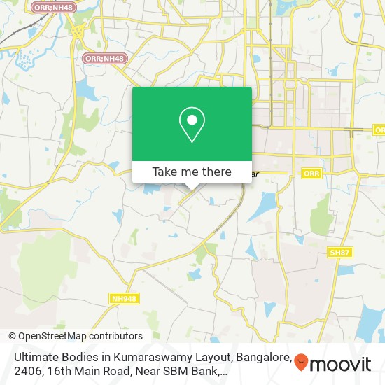 Ultimate Bodies in Kumaraswamy Layout, Bangalore, 2406, 16th Main Road, Near SBM Bank, Kumaraswamy map