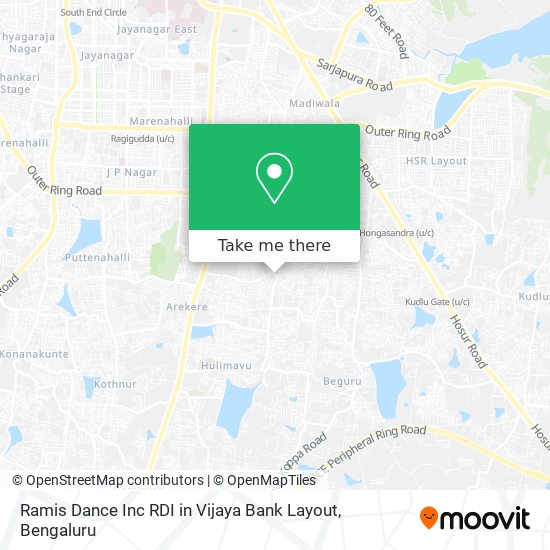 Ramis Dance Inc RDI in Vijaya Bank Layout map