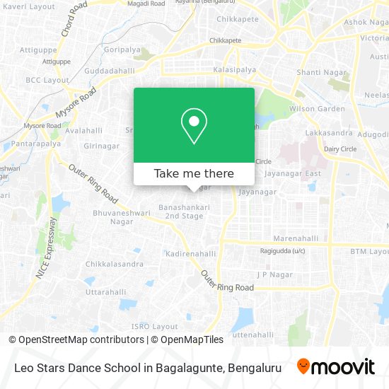 Leo Stars Dance School in Bagalagunte map