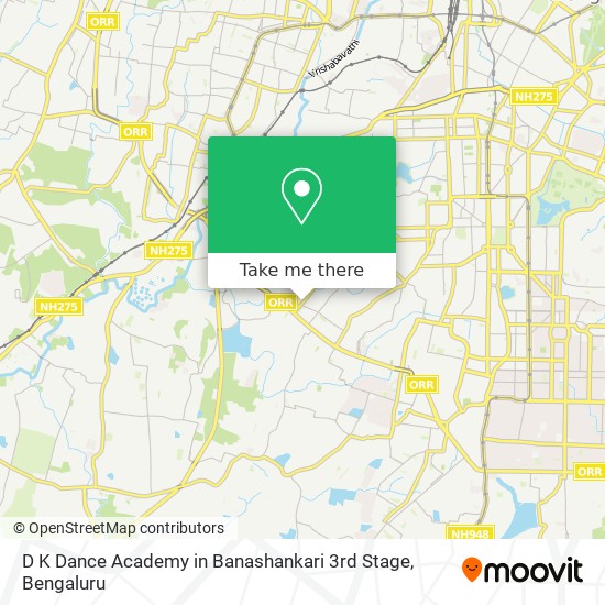 D K Dance Academy in Banashankari 3rd Stage map