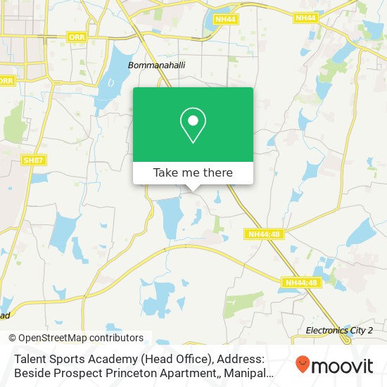 Talent Sports Academy (Head Office), Address: Beside Prospect Princeton Apartment,, Manipal County map