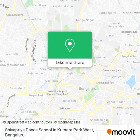 Shivapriya Dance School in Kumara Park West map
