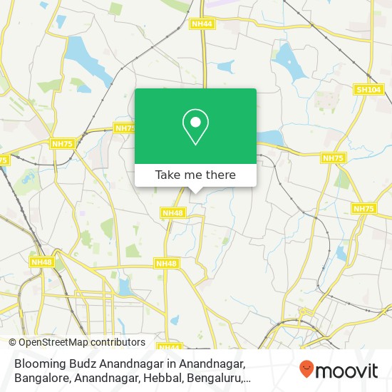 Blooming Budz Anandnagar in Anandnagar, Bangalore, Anandnagar, Hebbal, Bengaluru, Karnataka 560024, map