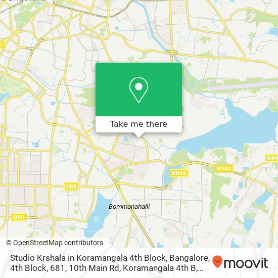 Studio Krshala in Koramangala 4th Block, Bangalore, 4th Block, 681, 10th Main Rd, Koramangala 4th B map