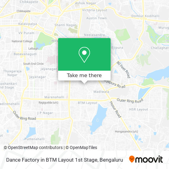 Dance Factory in BTM Layout 1st Stage map