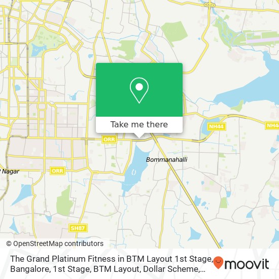 The Grand Platinum Fitness in BTM Layout 1st Stage, Bangalore, 1st Stage, BTM Layout, Dollar Scheme map