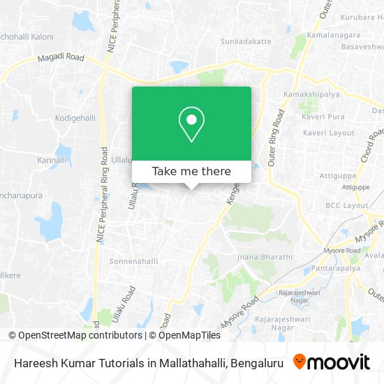 Hareesh Kumar Tutorials in Mallathahalli map