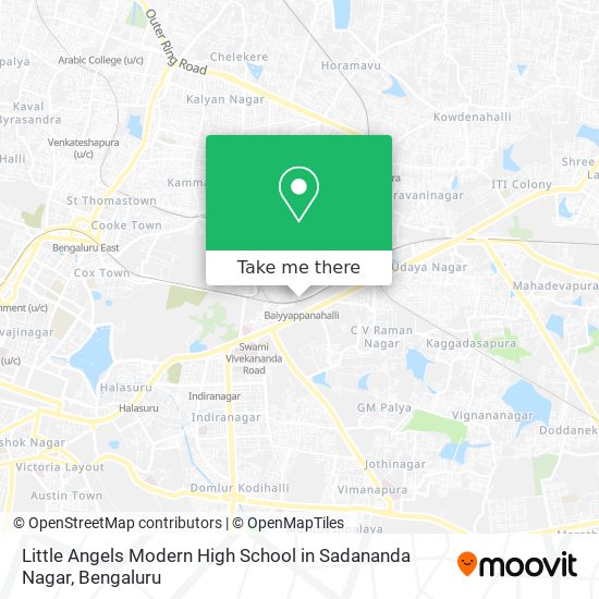 Little Angels Modern High School in Sadananda Nagar map