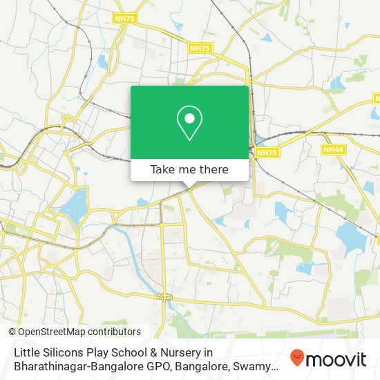 Little Silicons Play School & Nursery in Bharathinagar-Bangalore GPO, Bangalore, Swamy Vivekananda map