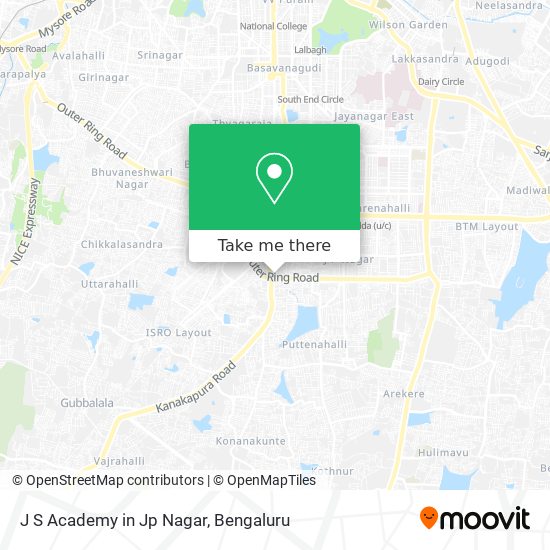 J S Academy in Jp Nagar map