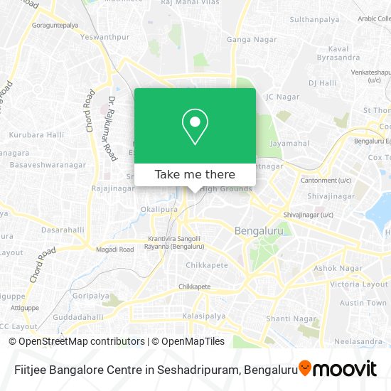 Fiitjee Bangalore Centre in Seshadripuram map