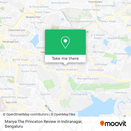 Manya The Princeton Review in Indiranagar map