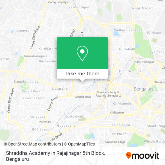 Shraddha Academy in Rajajinagar 5th Block map