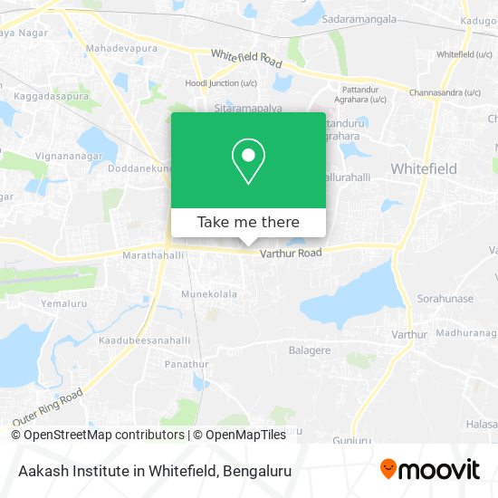 Aakash Institute in Whitefield map