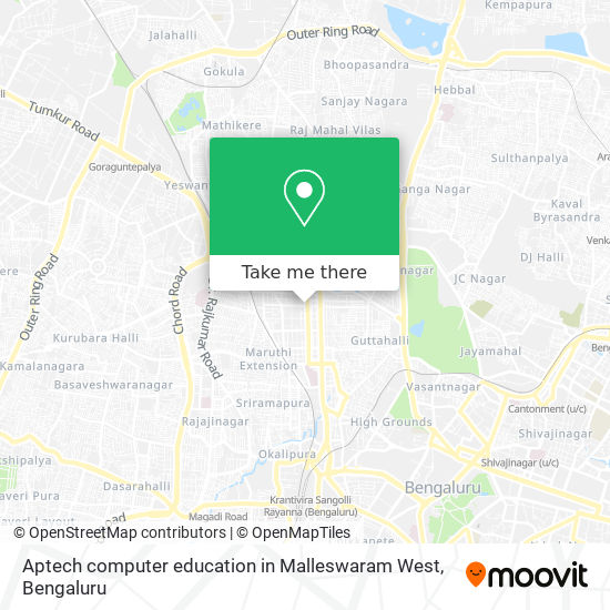 Aptech computer education in Malleswaram West map