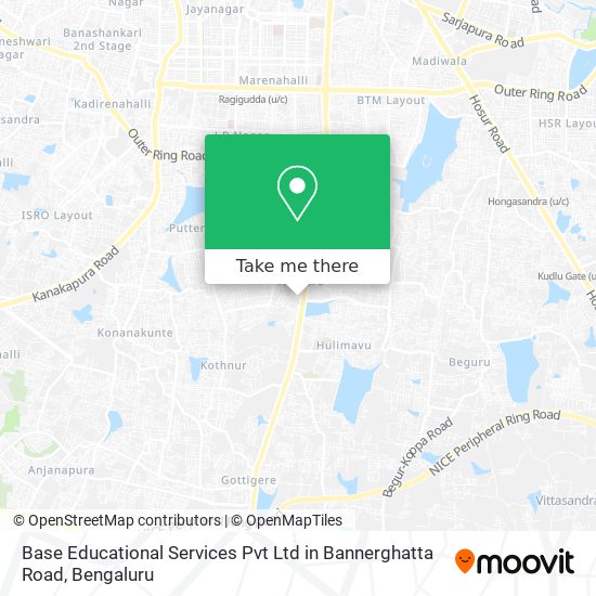 Base Educational Services Pvt Ltd in Bannerghatta Road map