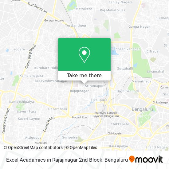 Excel Acadamics in Rajajinagar 2nd Block map