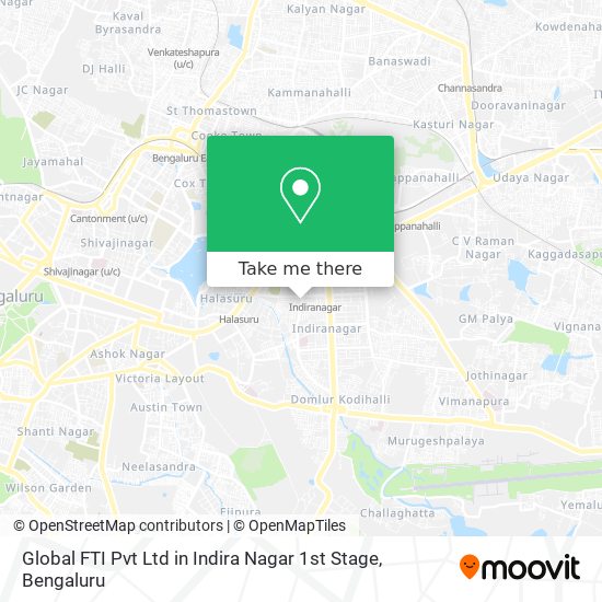 Global FTI Pvt Ltd in Indira Nagar 1st Stage map