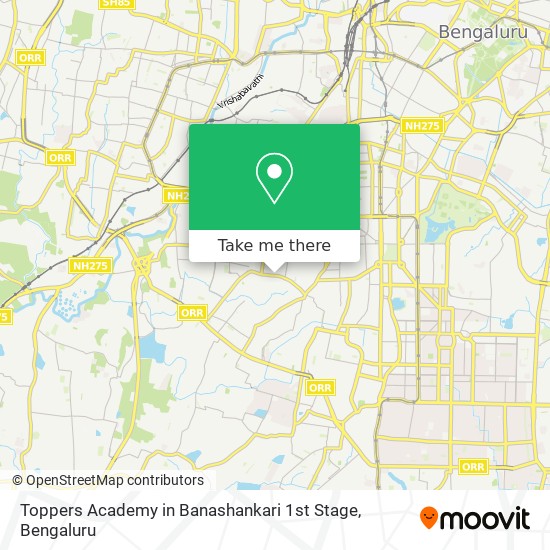 Toppers Academy in Banashankari 1st Stage map