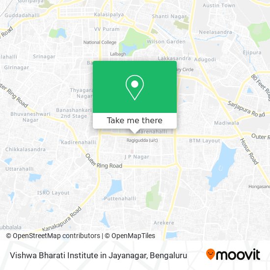 Vishwa Bharati Institute in Jayanagar map