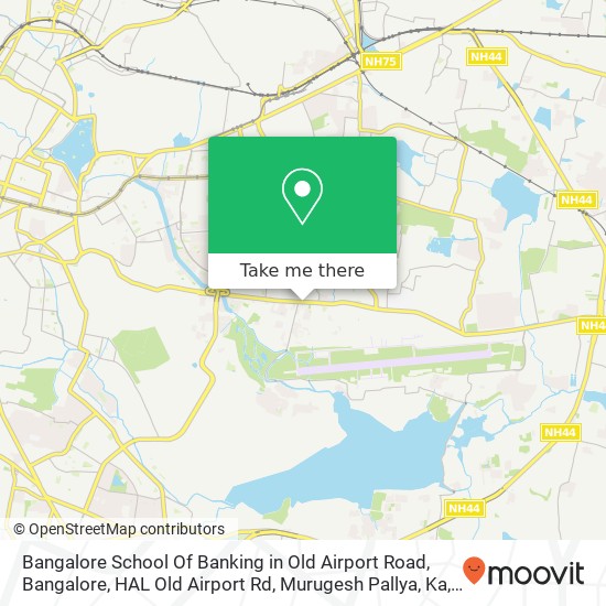 Bangalore School Of Banking in Old Airport Road, Bangalore, HAL Old Airport Rd, Murugesh Pallya, Ka map
