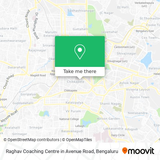 Raghav Coaching Centre in Avenue Road map