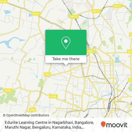 Edurite Learning Centre in Nagarbhavi, Bangalore, Maruthi Nagar, Bengaluru, Karnataka, India map