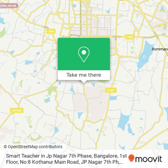 Smart Teacher in Jp Nagar 7th Phase, Bangalore, 1st Floor, No:8 Kothanur Main Road, JP Nagar 7th Ph map