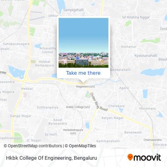 Hkbk College Of Engineering map