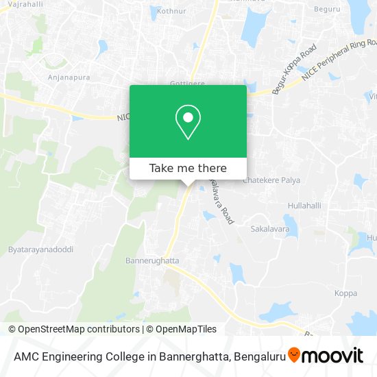 AMC Engineering College in Bannerghatta map