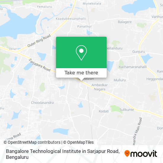 Bangalore Technological Institute in Sarjapur Road map