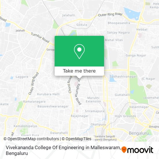 Vivekananda College Of Engineering in Malleswaram map