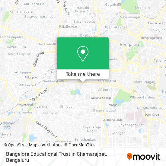 Bangalore Educational Trust in Chamarajpet map