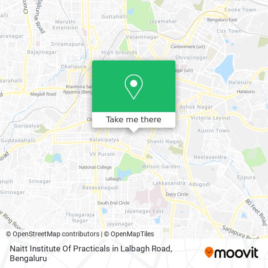 Naitt Institute Of Practicals in Lalbagh Road map