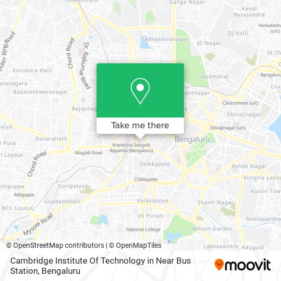 Cambridge Institute Of Technology in Near Bus Station map