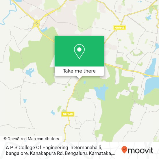 A P S College Of Engineering in Somanahalli, bangalore, Kanakapura Rd, Bengaluru, Karnataka, India map