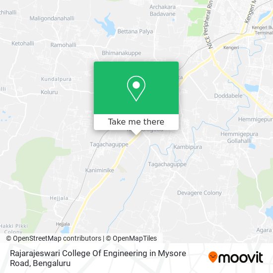 Rajarajeswari College Of Engineering in Mysore Road map