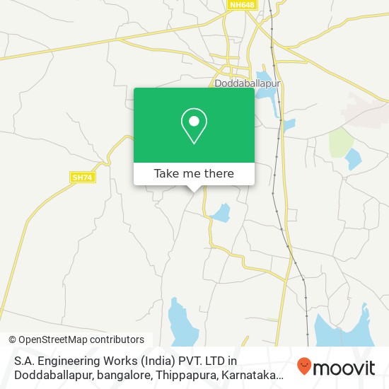S.A. Engineering Works (India) PVT. LTD in Doddaballapur, bangalore, Thippapura, Karnataka 561203, map