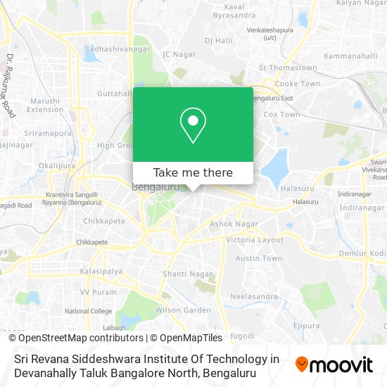 Sri Revana Siddeshwara Institute Of Technology in Devanahally Taluk Bangalore North map