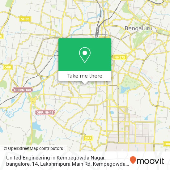 United Engineering in Kempegowda Nagar, bangalore, 14, Lakshmipura Main Rd, Kempegowda Nagar, Benga map