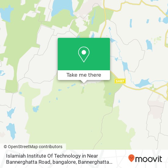 Islamiah Institute Of Technology in Near Bannerghatta Road, bangalore, Bannerghatta National Park, map