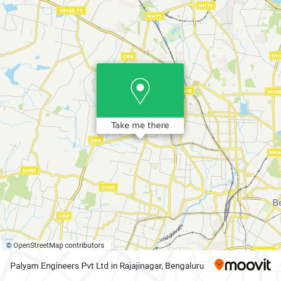 Palyam Engineers Pvt Ltd in Rajajinagar map